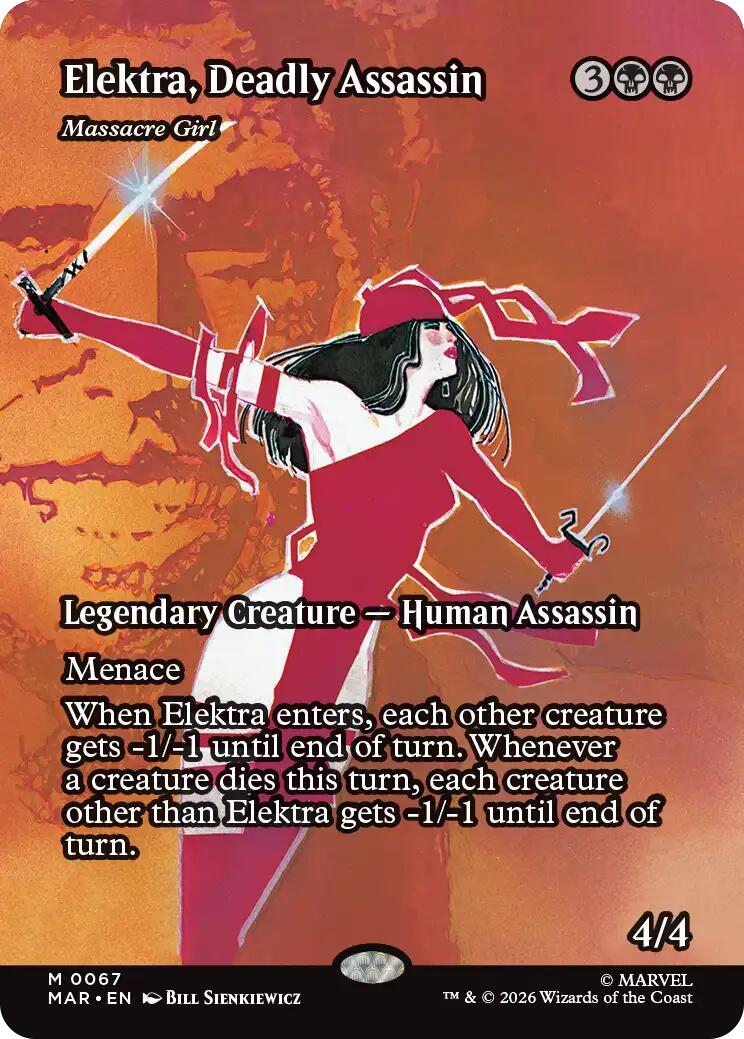Elektra, Deadly Assassin - Massacre Girl (Borderless) [Marvel Universe: Eternal-Legal] | Shuffle n Cut Hobbies & Games