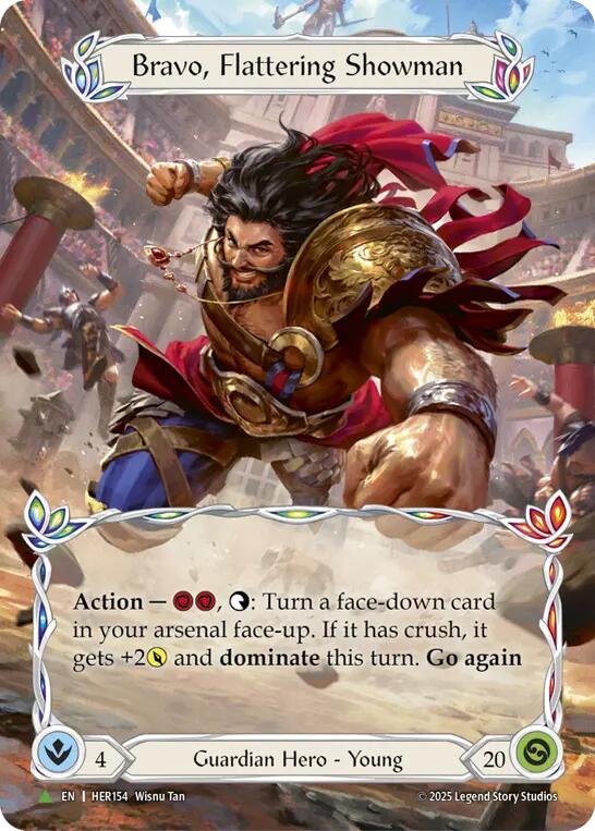 Bravo, Flattering Showman [HER154] (Promo)  Cold Foil | Shuffle n Cut Hobbies & Games