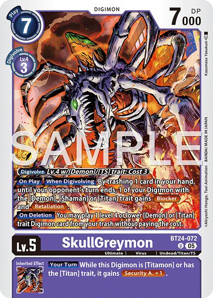 SkullGreymon [BT24-072] [Time Stranger] | Shuffle n Cut Hobbies & Games