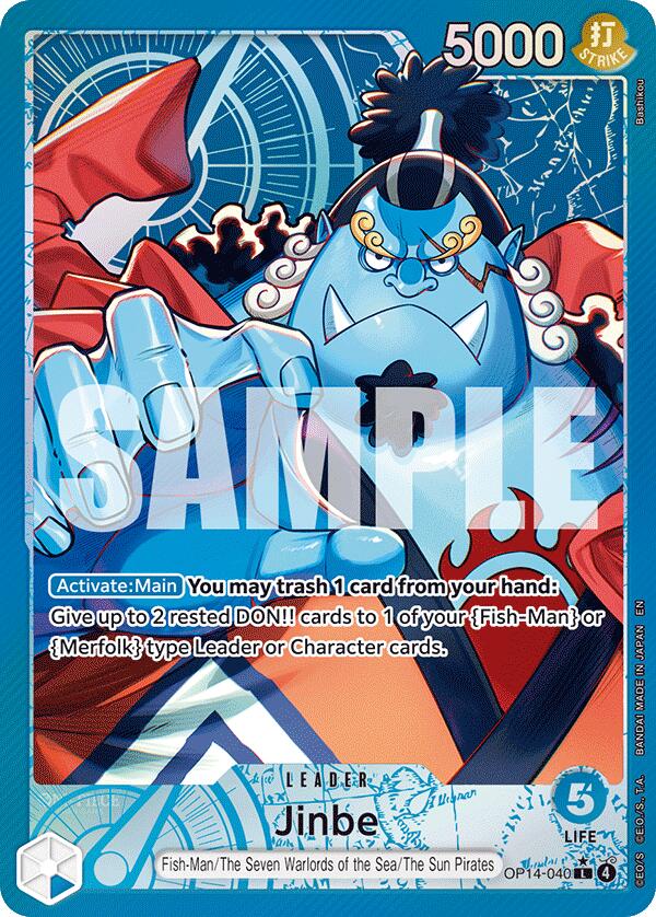 Jinbe (OP14-040) (Alternate Art) [The Azure Sea's Seven] | Shuffle n Cut Hobbies & Games