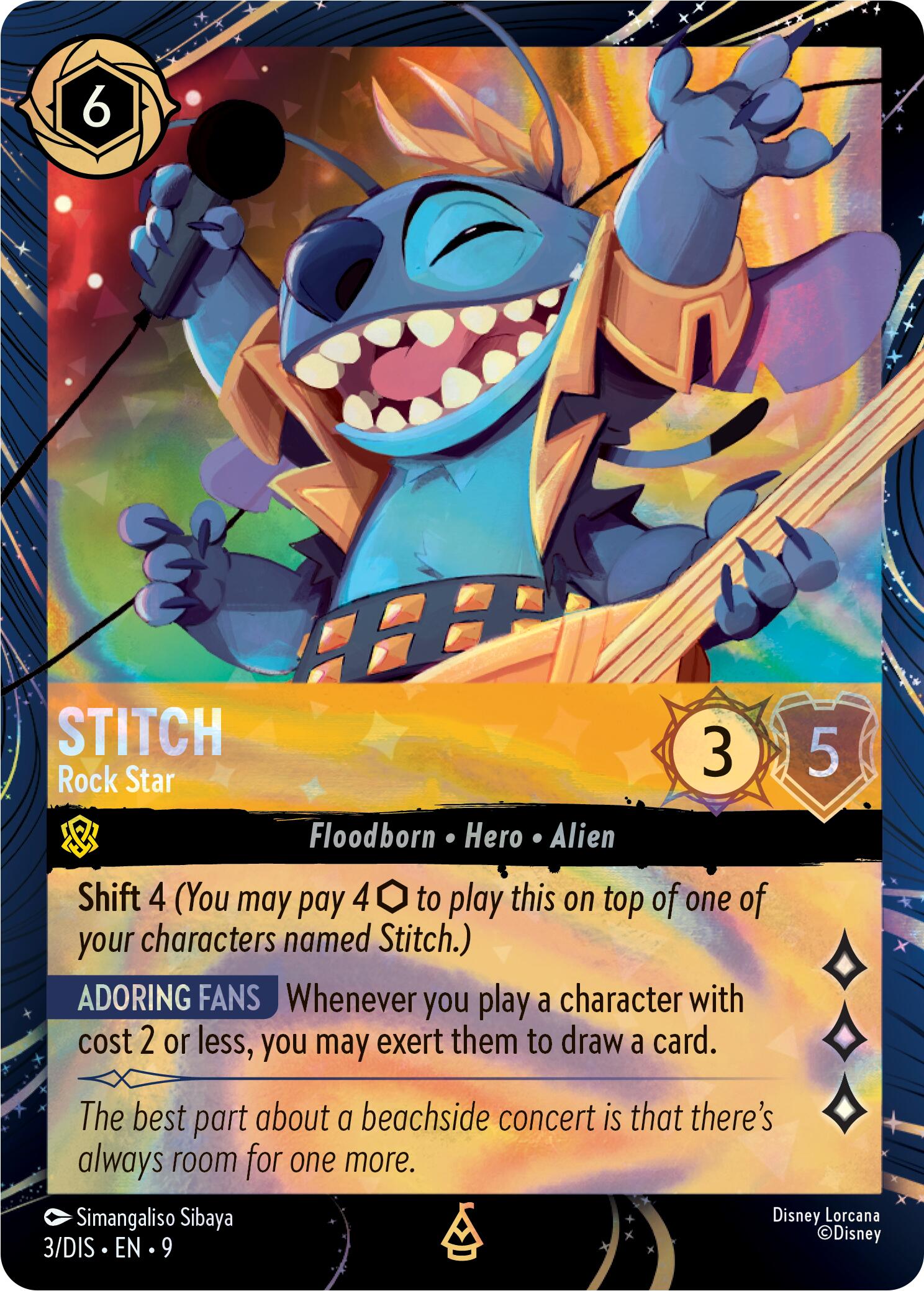Stitch - Rock Star (3) [Promo Cards] | Shuffle n Cut Hobbies & Games