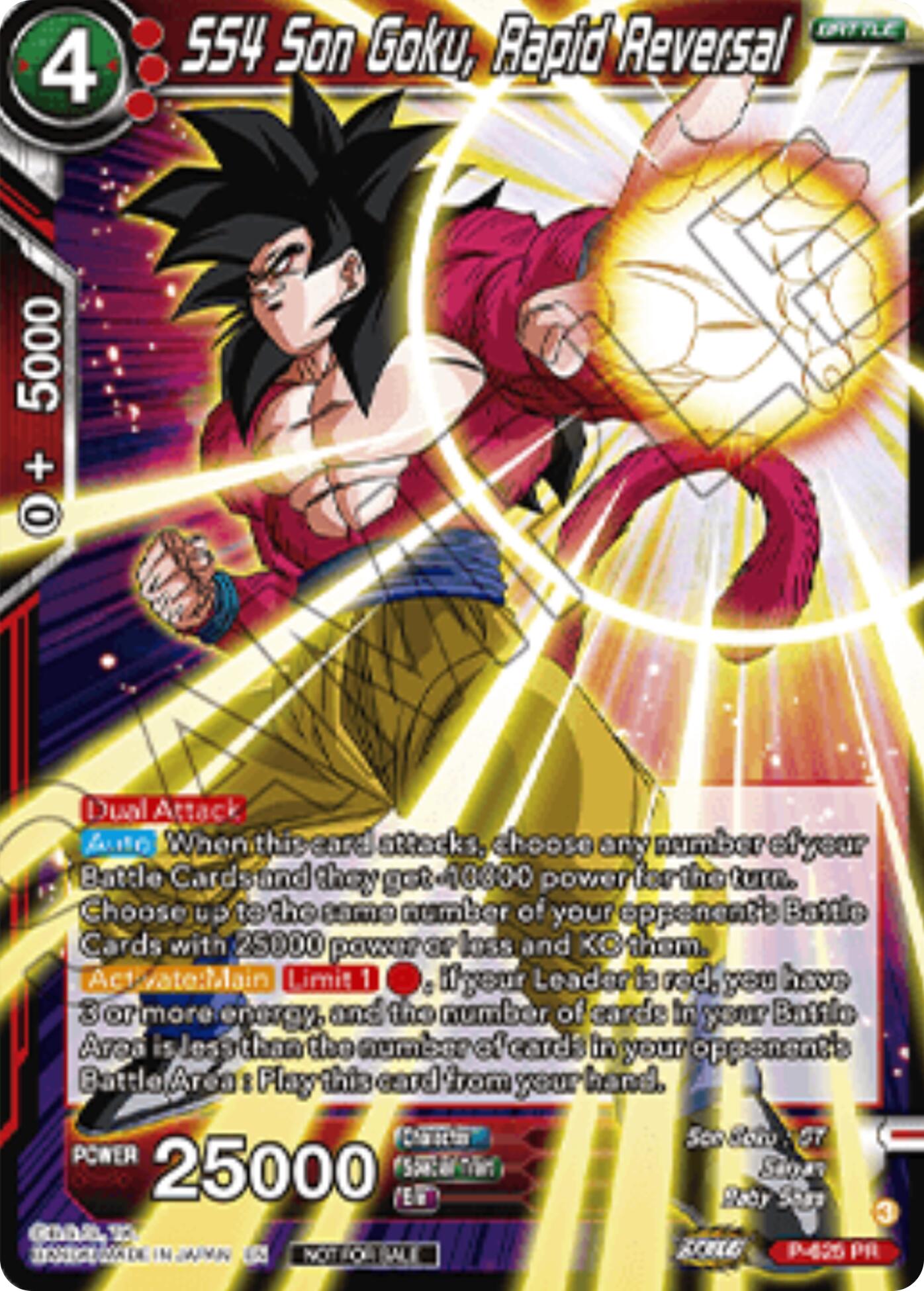 SS4 Son Goku, Rapid Reversal (Championship 2025 Finals Pack) (P-625) [Tournament Promotion Cards] | Shuffle n Cut Hobbies & Games