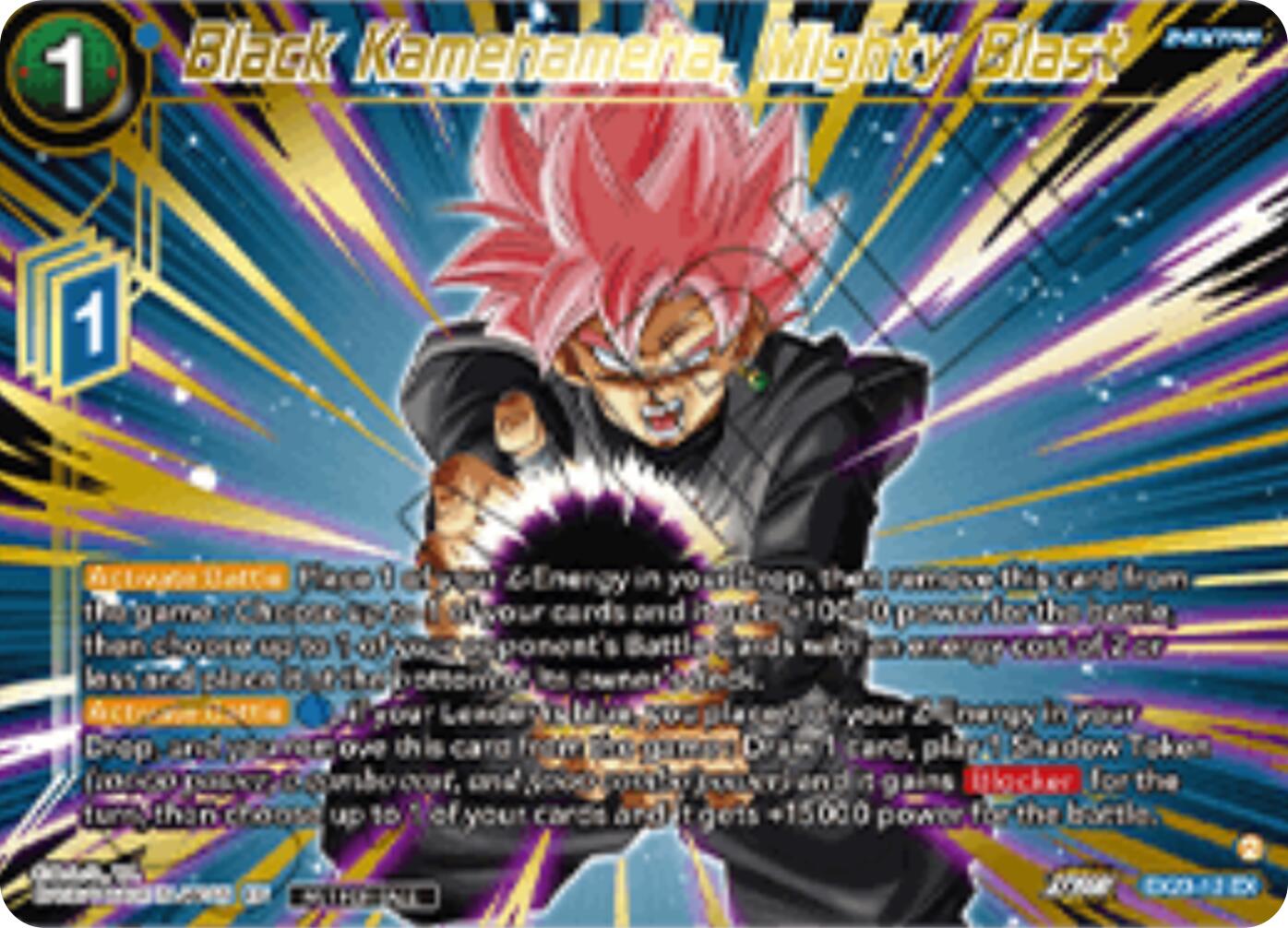 Black Kamehameha, Mighty Blast (Championship 2025 Finals Premium Pack) (EX23-12) [Tournament Promotion Cards] | Shuffle n Cut Hobbies & Games