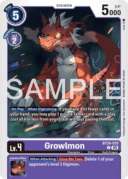 Growlmon [BT24-070] [Time Stranger] | Shuffle n Cut Hobbies & Games