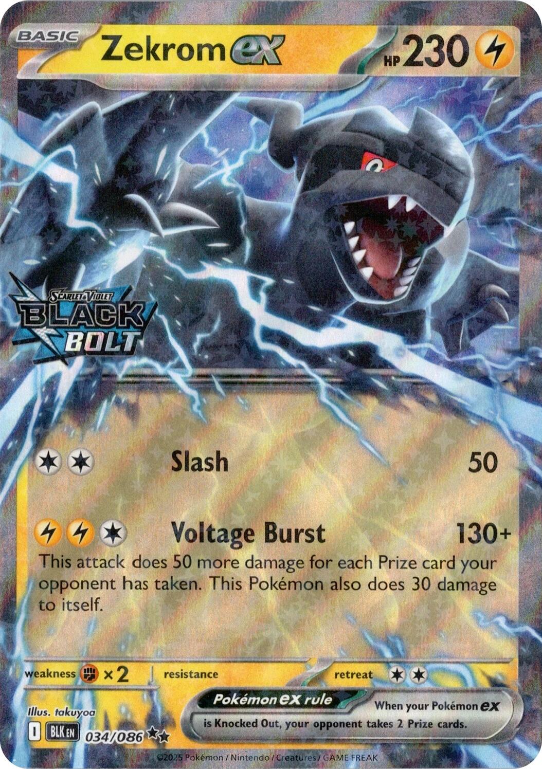 Zekrom ex (034/086) (Black Bolt Stamped) [Miscellaneous Cards] | Shuffle n Cut Hobbies & Games