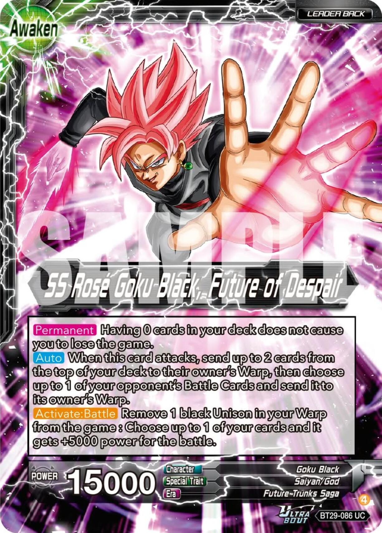 Goku Black // SS Rose Goku Black, Future of Despair (BT29-086) [Fearsome Rivals] | Shuffle n Cut Hobbies & Games