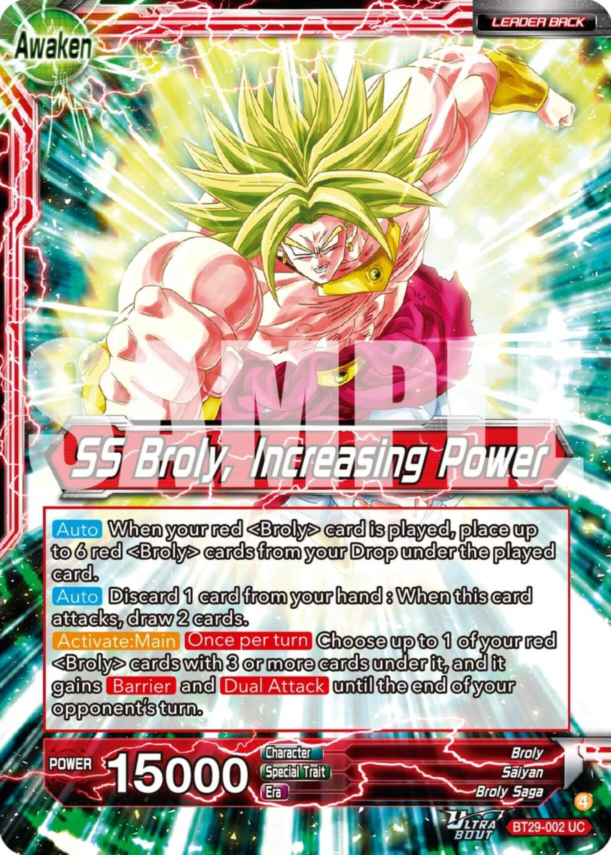 Broly // SS Broly, Increasing Power (BT29-002) [Fearsome Rivals] | Shuffle n Cut Hobbies & Games