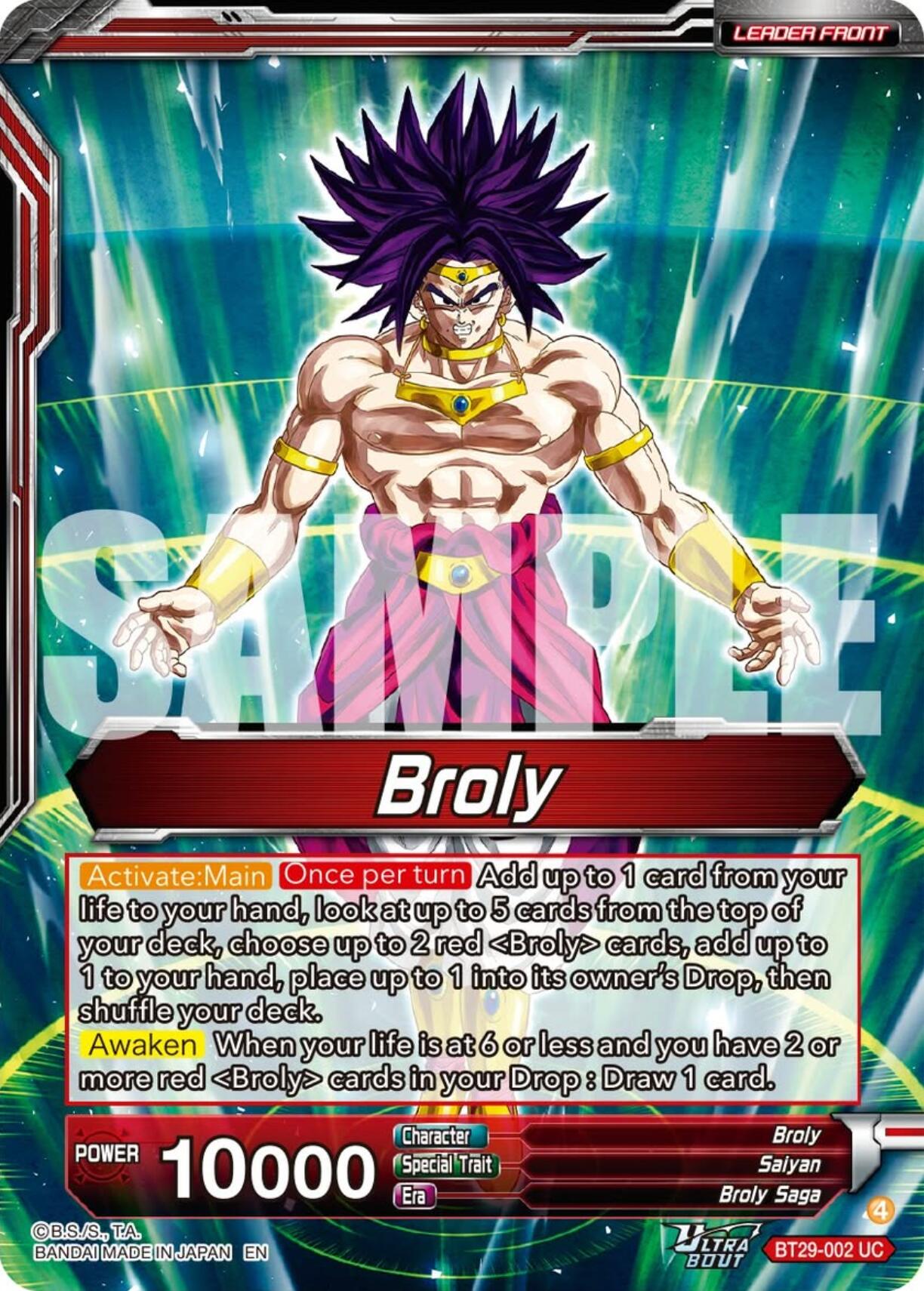 Broly // SS Broly, Increasing Power (BT29-002) [Fearsome Rivals] | Shuffle n Cut Hobbies & Games