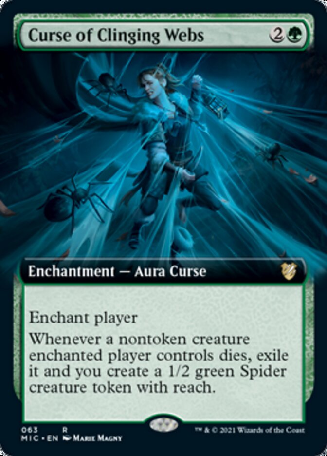 Curse of Clinging Webs (Extended Art) [Innistrad: Midnight Hunt Commander] | Shuffle n Cut Hobbies & Games