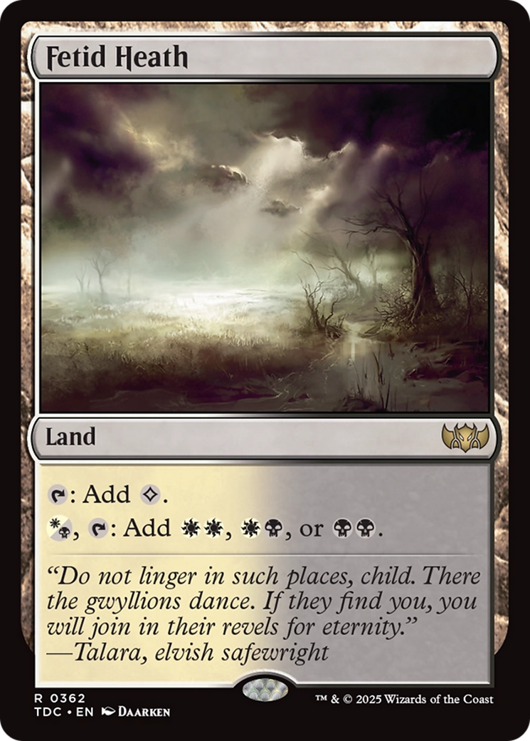 Fetid Heath [Tarkir: Dragonstorm Commander] | Shuffle n Cut Hobbies & Games