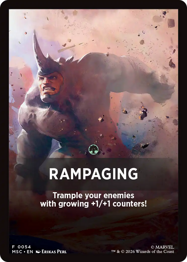 Rampaging Theme Card [Marvel Super Heroes Commander] | Shuffle n Cut Hobbies & Games