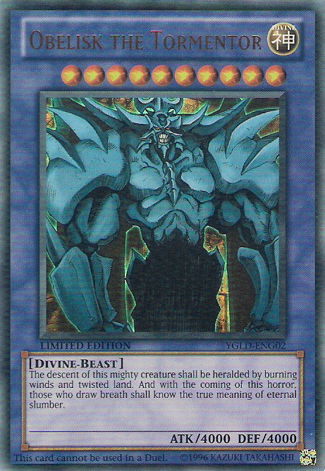 Obelisk the Tormentor [YGLD-ENG02] Ultra Rare | Shuffle n Cut Hobbies & Games