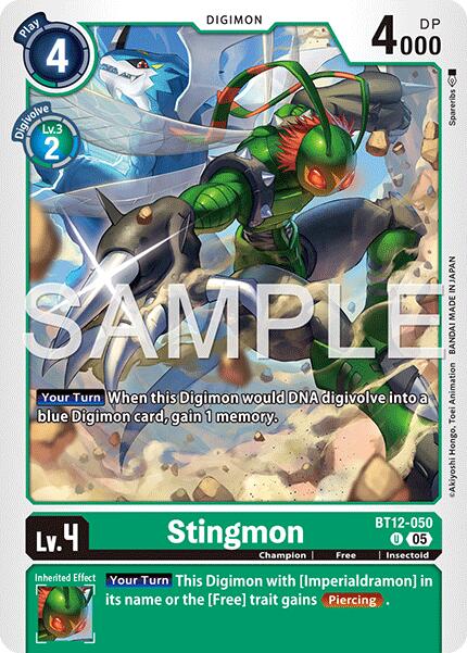 Stingmon [BT12-050] [Advanced Booster Digimon Generation] | Shuffle n Cut Hobbies & Games