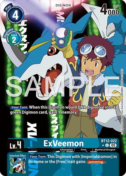 ExVeemon [BT12-022] (Alternate Art) [Advanced Booster Digimon Generation] | Shuffle n Cut Hobbies & Games