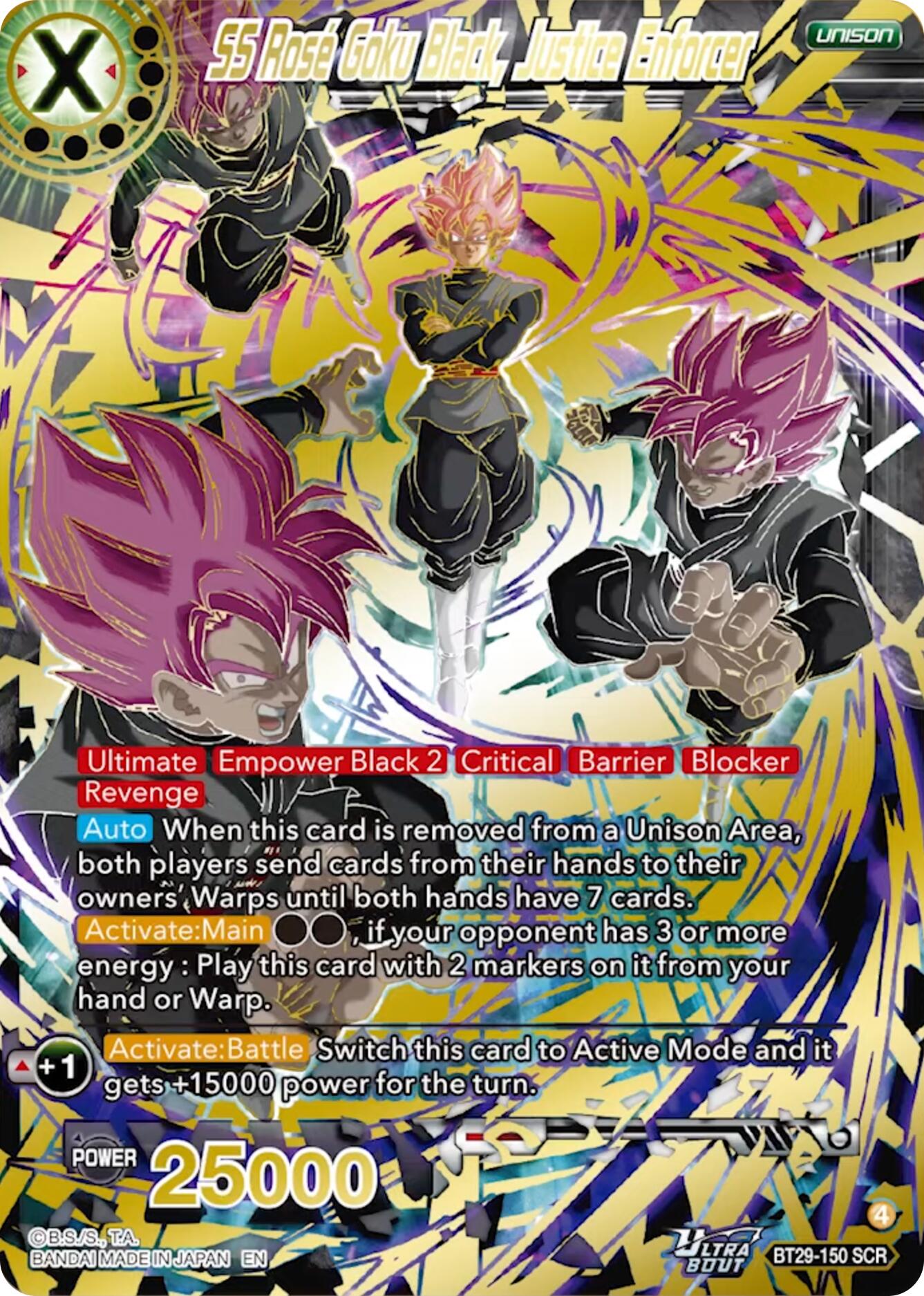 SS Rose Goku Black, Justice Enforcer (BT29-150) [Fearsome Rivals] | Shuffle n Cut Hobbies & Games