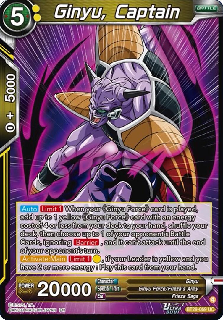 Ginyu Captain (BT29-069) [Fearsome Rivals] | Shuffle n Cut Hobbies & Games