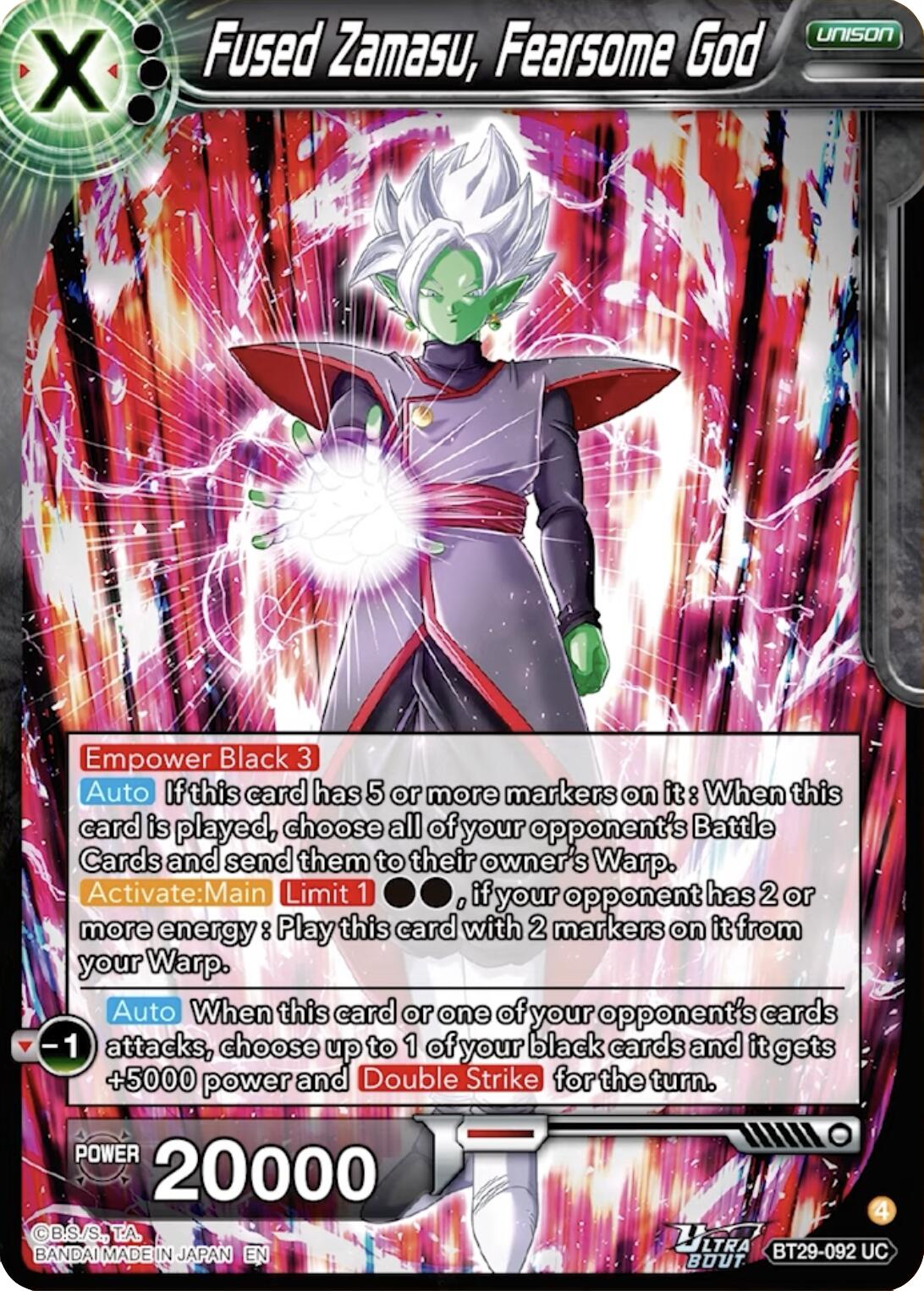 Fused Zamasu, Fearsome God (BT29-092) [Fearsome Rivals] | Shuffle n Cut Hobbies & Games