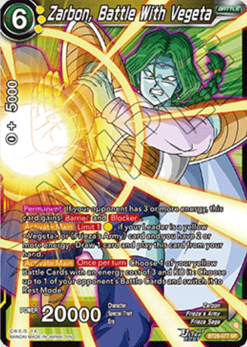 Zarbon, Battle With Vegeta (BT29-077) [Fearsome Rivals] | Shuffle n Cut Hobbies & Games