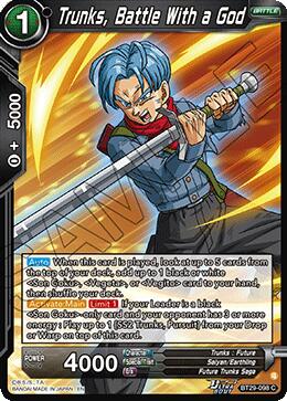 Trunks, Battle With a God (BT29-098) [Fearsome Rivals] | Shuffle n Cut Hobbies & Games