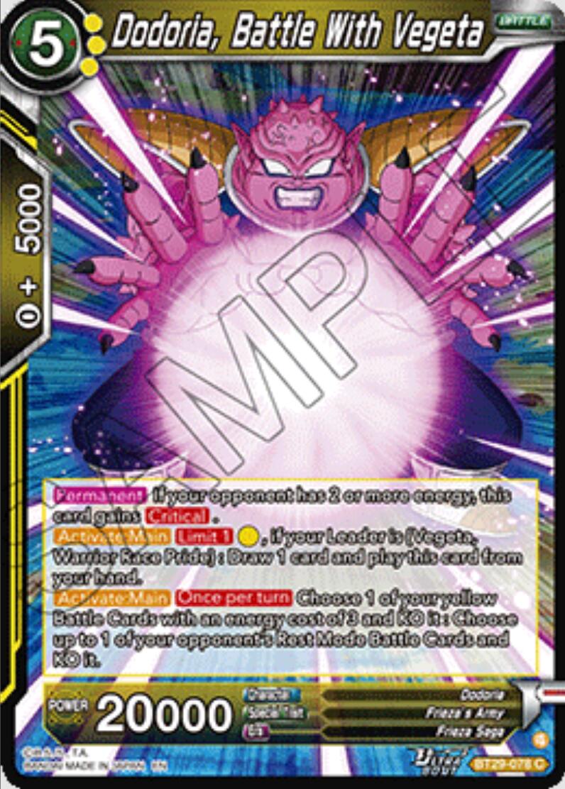Dodoria, Battle With Vegeta (BT29-078) [Fearsome Rivals] | Shuffle n Cut Hobbies & Games