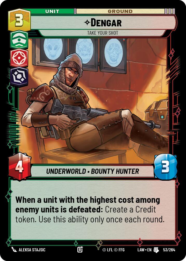 Dengar - Take Your Shot (53/264) (53/264) [A Lawless Time] | Shuffle n Cut Hobbies & Games
