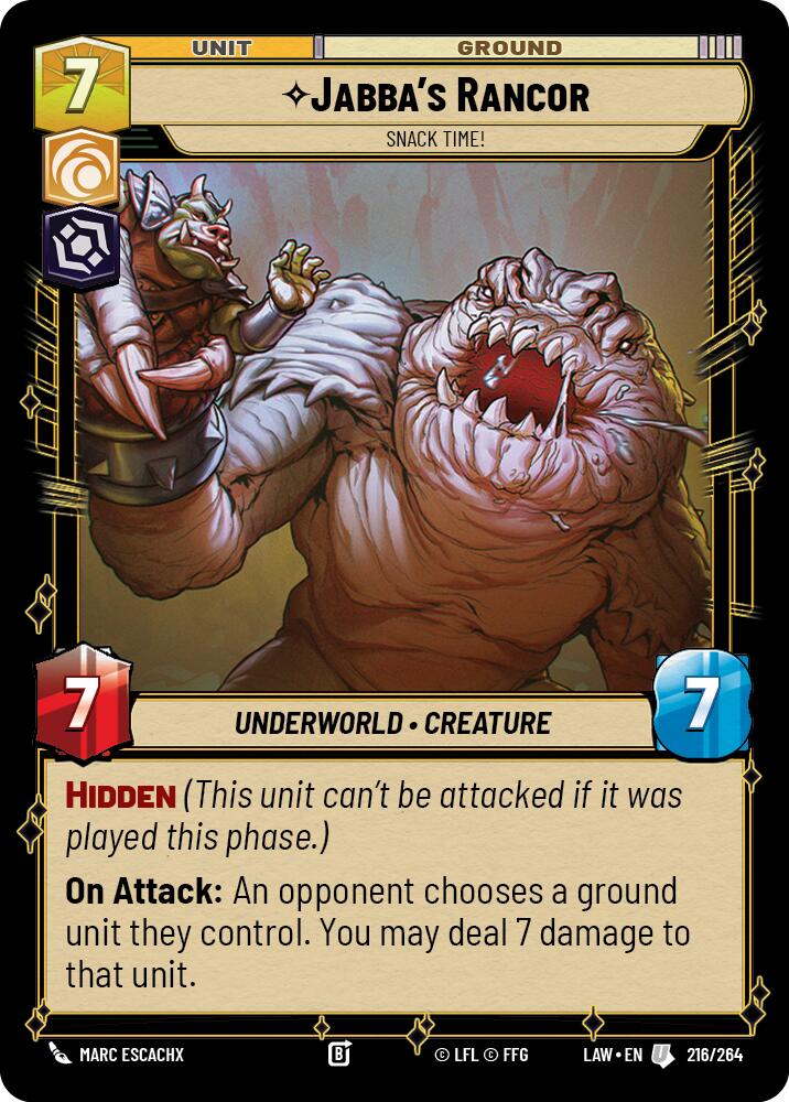 Jabba's Rancor - Snack Time! (216/264) (216/264) [A Lawless Time] | Shuffle n Cut Hobbies & Games