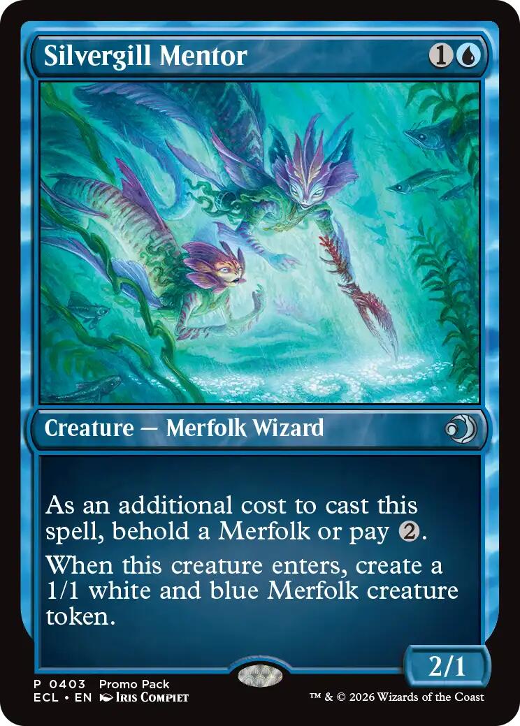 Silvergill Mentor [Lorwyn Eclipsed Promos] | Shuffle n Cut Hobbies & Games