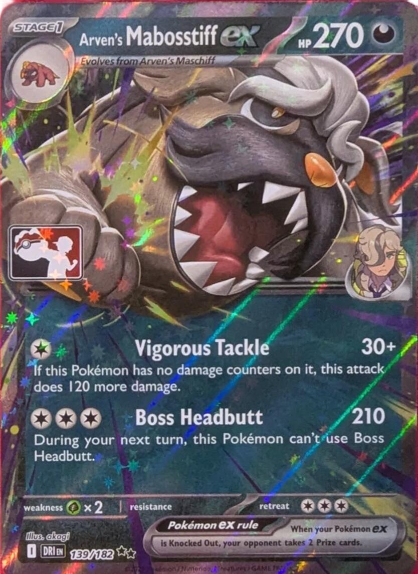 Arven's Mabosstiff ex (139/182) [Prize Pack Series Eight] | Shuffle n Cut Hobbies & Games