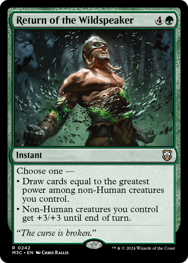 Return of the Wildspeaker (Ripple Foil) [Modern Horizons 3 Commander] | Shuffle n Cut Hobbies & Games
