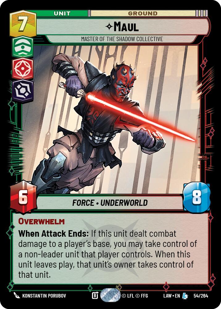 Maul - Master of the Shadow Collective (54/264) (54/264) [A Lawless Time] | Shuffle n Cut Hobbies & Games