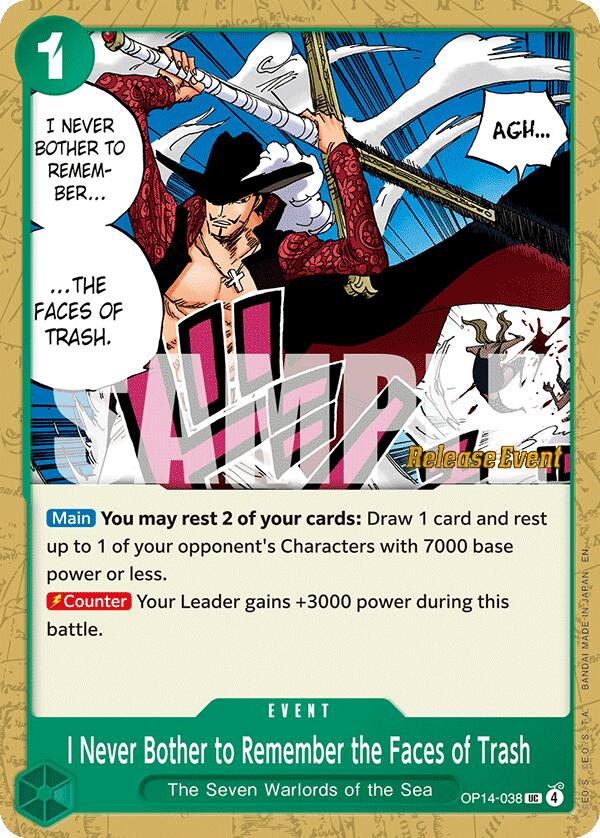 I Never Bother to Remember the Faces of Trash [The Azure Sea's Seven Release Event Cards] | Shuffle n Cut Hobbies & Games