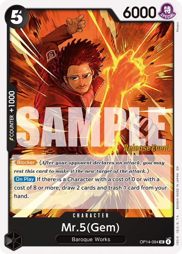 Mr.5(Gem) [The Azure Sea's Seven Release Event Cards] | Shuffle n Cut Hobbies & Games