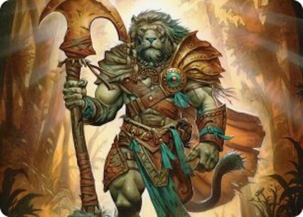 Ajani, Outland Chaperone Art Card [Lorwyn Eclipsed Art Series] | Shuffle n Cut Hobbies & Games