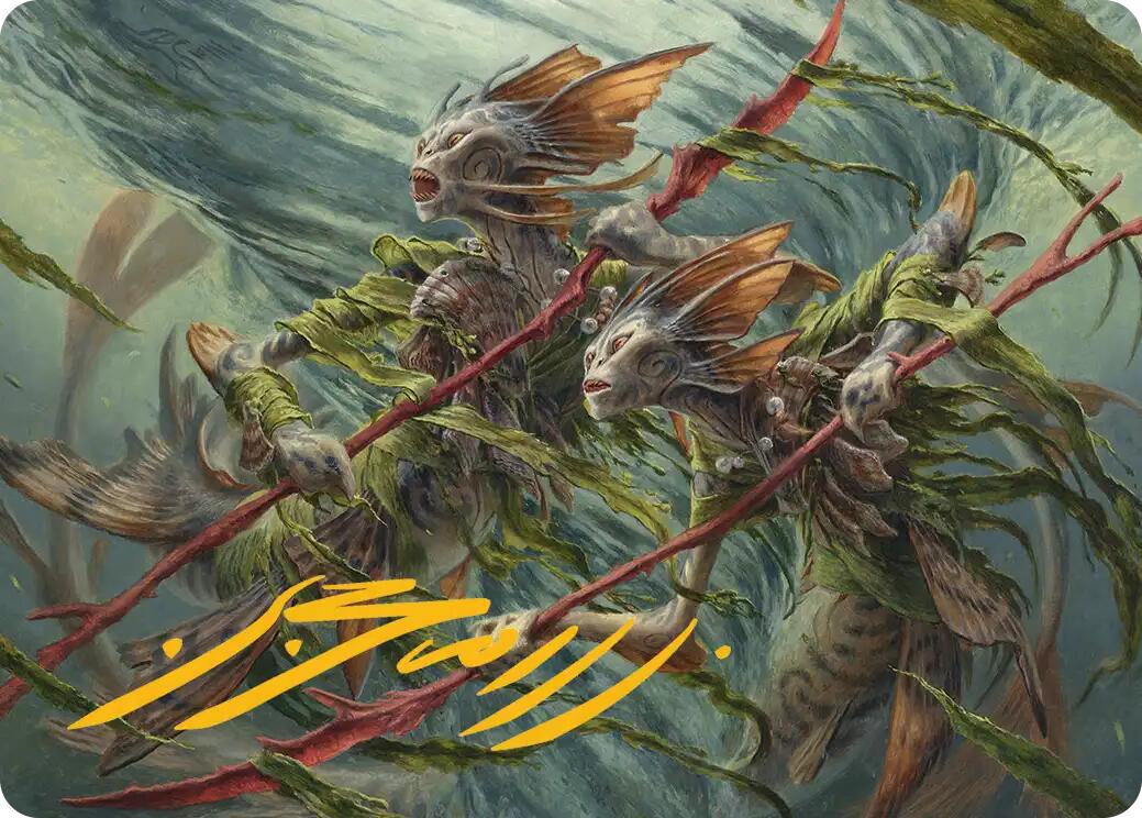 Champions of the Shoal Art Card (Gold-Stamped Signature) [Lorwyn Eclipsed Art Series] | Shuffle n Cut Hobbies & Games