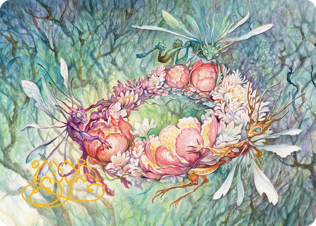 Grave Venerations Art Card (Gold-Stamped Signature) [Lorwyn Eclipsed Art Series] | Shuffle n Cut Hobbies & Games
