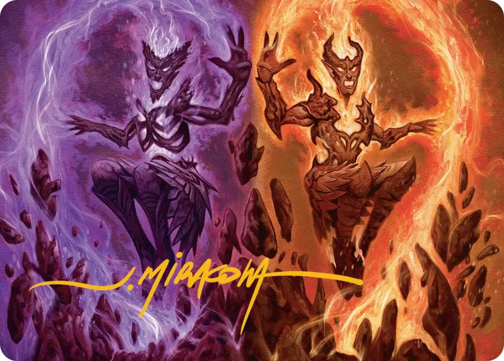 Fire Covenant Art Card (Gold-Stamped Signature) [Lorwyn Eclipsed Art Series] | Shuffle n Cut Hobbies & Games