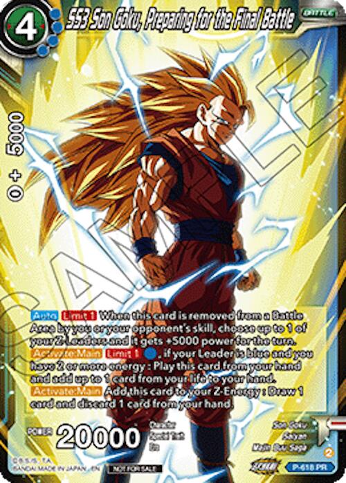 SS3 Son Goku, Preparing for the Final Battle (Ultra-Bout Series Tournament Pack Vol.1) (P-618) [Tournament Promotion Cards] | Shuffle n Cut Hobbies & Games
