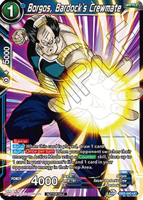 Borgos, Bardock's Crewmate (Ultra-Bout Series Tournament Pack Vol.1) (DB3-040) [Tournament Promotion Cards] | Shuffle n Cut Hobbies & Games