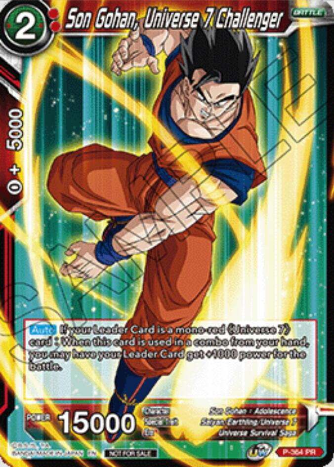 Son Gohan, Universe 7 Challenger (Ultra-Bout Series Tournament Pack Vol.1) (P-364) [Tournament Promotion Cards] | Shuffle n Cut Hobbies & Games