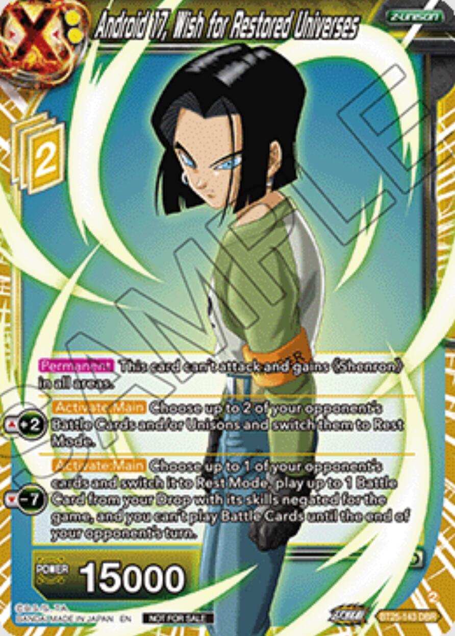 Android 17, Wish for Restored Universes (Ultra-Bout Series Tournament Pack Vol.1) (BT25-143) [Tournament Promotion Cards] | Shuffle n Cut Hobbies & Games