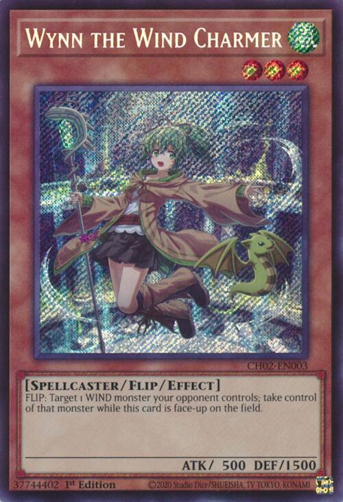 Wynn the Wind Charmer [CH02-EN003] Secret Rare | Shuffle n Cut Hobbies & Games