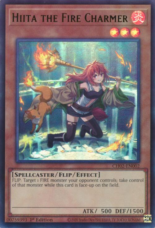 Hiita the Fire Charmer (Ultra Rare) [CH02-EN002] Ultra Rare | Shuffle n Cut Hobbies & Games