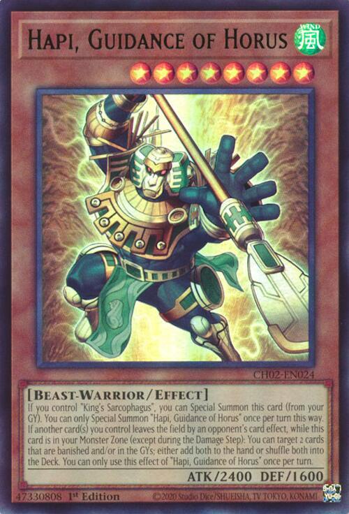 Hapi, Guidance of Horus [CH02-EN024] Ultra Rare | Shuffle n Cut Hobbies & Games