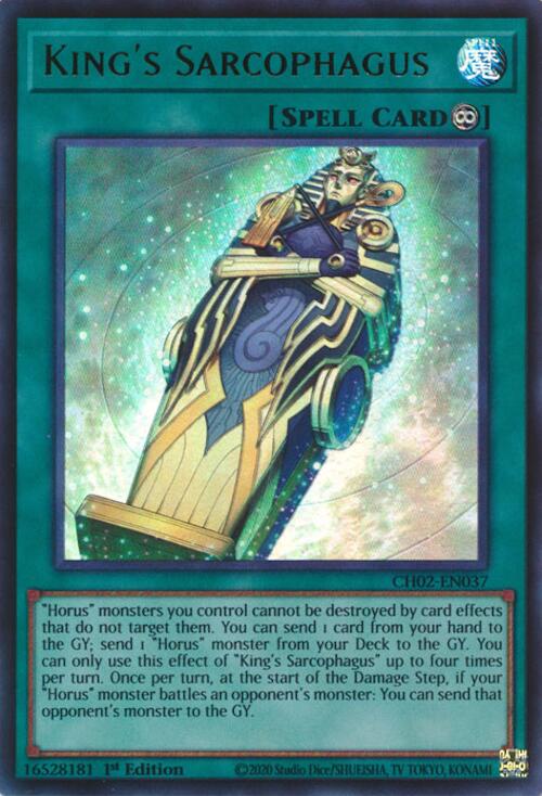King's Sarcophagus [CH02-EN037] Ultra Rare | Shuffle n Cut Hobbies & Games