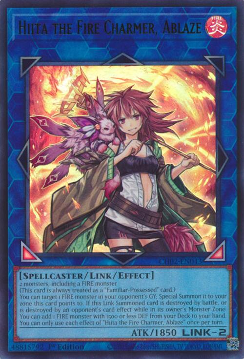 Hiita the Fire Charmer, Ablaze [CH02-EN043] Ultra Rare | Shuffle n Cut Hobbies & Games