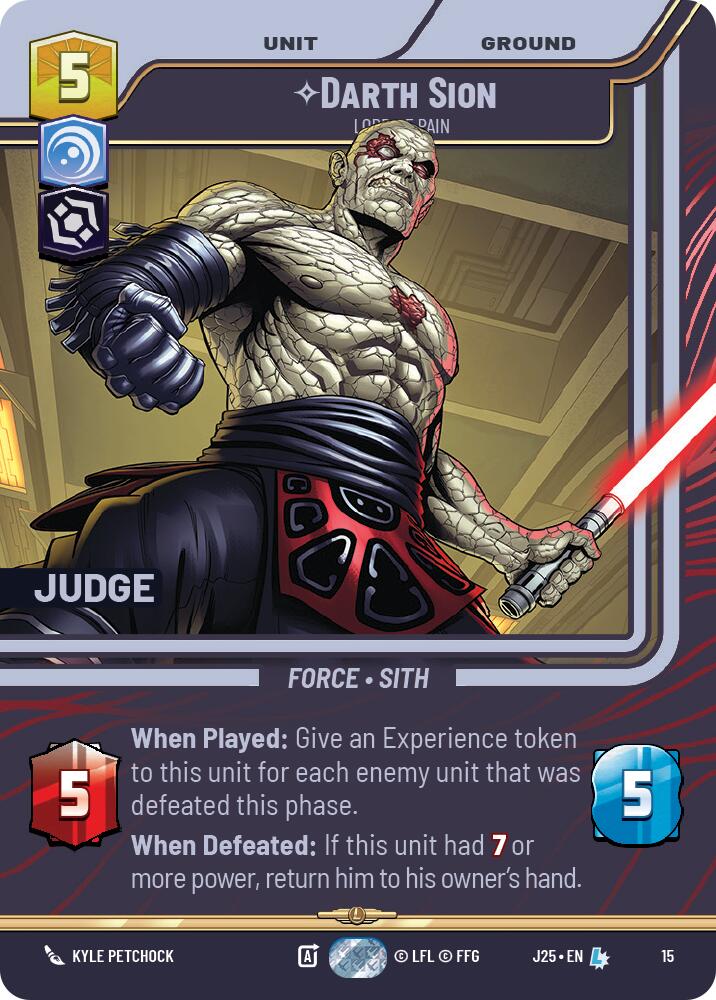 Darth Sion - Lord of Pain (15) (15) [Judge Promos] | Shuffle n Cut Hobbies & Games