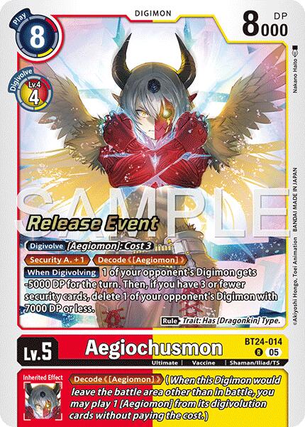 Aegiochusmon [BT24-014] [Time Stranger Release Events Cards] | Shuffle n Cut Hobbies & Games