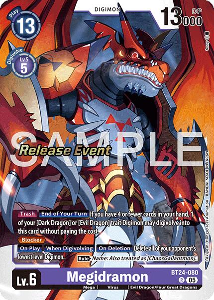Megidramon [BT24-080] [Time Stranger Release Events Cards] | Shuffle n Cut Hobbies & Games