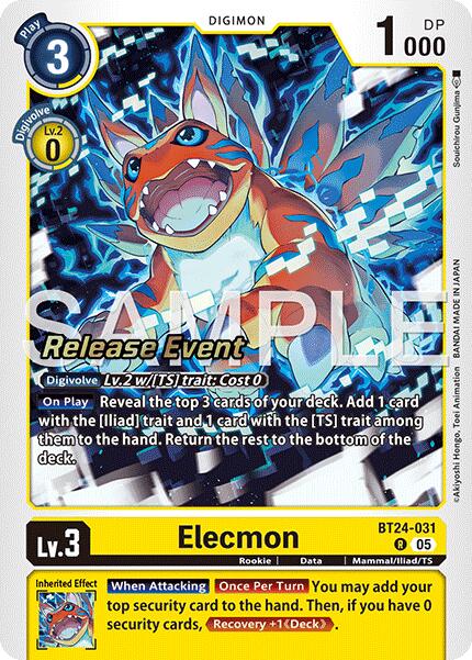 Elecmon [BT24-031] [Time Stranger Release Events Cards] | Shuffle n Cut Hobbies & Games