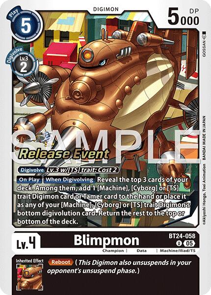 Blimpmon [BT24-058] [Time Stranger Release Events Cards] | Shuffle n Cut Hobbies & Games